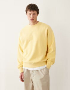 �A���P�b�g �����Y �A�E�^�[ �p�[�J�[�E�X�E�F�b�g �N���[�l�b�N �V���c ARKET premium crew neck sweatshirt in yellow �C�G���[