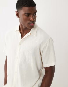 �W���b�N �A���h �W���[���Y �����Y �g�b�v�X �V���c Jack & Jones textu red shirt in cream - part of a set Cloudancer �N���[��