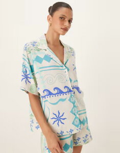 �m�[�o�f�B�[�Y �`���C���h ���f�B�[�X �g�b�v�X �V���c ���l�� Nobody's Child Rhian linen shirt and blue - part of a set Multi �}���`�J���[