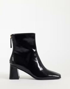 �G�C�\�X ���f�B�[�X �V���[�Y �u�[�c�E���C���u�[�c �A���N�� �q�[�� ASOS DESIGN Wide Fit Rafe block heel ankle boots Black �u���b�N