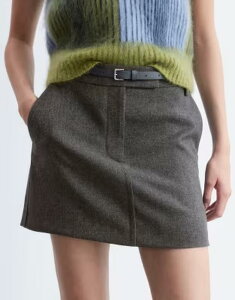 �A���h�A�U�[�X�g�[���[�Y ���f�B�[�X �{�g���X�J�[�g �~�j �E�[�� & Other Stories pure wool mini skirt GRAY �O���[