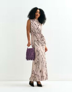 �G�C�\�X ���f�B�[�X �g�b�v�X �����s�[�X �h���[�v�����g �m�[�X���[�u �}�L�V ASOS DESIGN ASOS ADAPTIVE sleeveless drape maxi dress in abstract print Abstract print