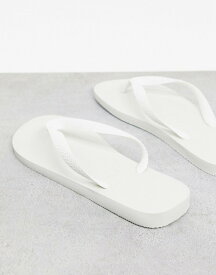 ハワイアナス メンズ サンダル シューズ Havianas classic flip flops in white White