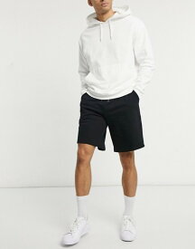 エイソス メンズ ハーフパンツ・ショーツ ボトムス ASOS DESIGN oversized jersey shorts in black Black