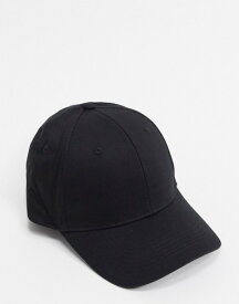 エイソス メンズ 帽子 アクセサリー ASOS DESIGN baseball cap in black cotton Black