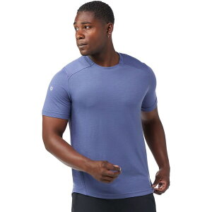 �X�}�[�g�E�[�� �����Y �g�b�v�X �V���c ���b�V�� T�V���c ���� Smartwool Men's Active Mesh Short-Sleeve T-Shirt - Men's Nightfall Blue �u���[