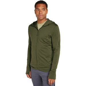 �A�C�X�u���[�J�[ �����Y �g�b�v�X T�V���c ���� �p�[�J�[ Icebreaker Merino 260 Quantum Long-Sleeve Zip Hoodie - Men's Loden