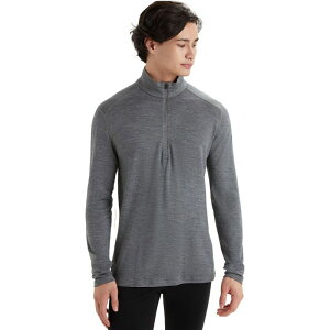 �A�C�X�u���[�J�[ �����Y �g�b�v�X T�V���c ���� Icebreaker Merino 260 Tech Long-Sleeve 1/2-Zip Top - Men's Gritstone Heather �w�U�[
