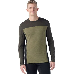�X�}�[�g�E�[�� �����Y �g�b�v�X T�V���c �J���[�u���b�N Smartwool Classic Thermal Merino Colorblock Crew Base Layer - Men's Winter Moss/North Woods