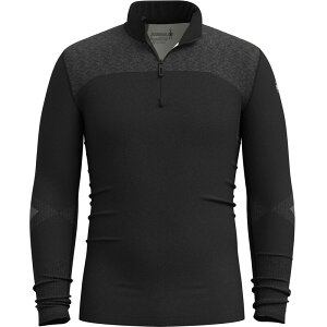 �X�}�[�g�E�[�� �����Y �g�b�v�X T�V���c �j�b�g Smartwool Intraknit Thermal Merino 1/4-Zip Base Layer Top - Men's Black/White �z���C�g