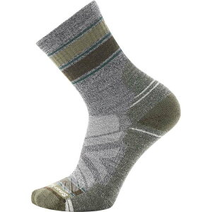 �X�}�[�g�E�[�� �����Y �A���_�[�E�F�A �C�� Smartwool Performance Hike Light Cushion Striped Mid Crew Sock Ash/Charcoal �`���R�[��