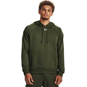 A_[A[}[ Y AE^[ p[J[EXEFbg t[X p[J[ Under Armour Rival Fleece Hoodie - Men's Marine OD Green/White zCg