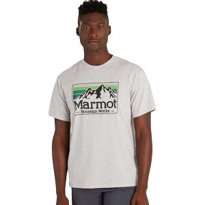 �}�[���b�g �����Y �g�b�v�X T�V���c Marmot MMW Gradient T-Shirt - Men's Light Grey Heather �O���[