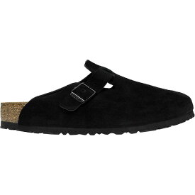 ビルケンシュトック レディース スニーカー シューズ Boston Soft Footbed Suede Clog - Women's Black Suede