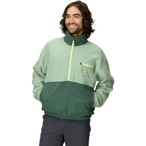 }[bg Y AE^[ WPbgEu] Marmot Retro Rocklin 1/2-Zip Pullover - Men's Agate Green/Juniper Green O[