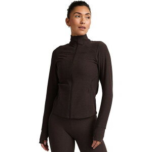 �r�����h���K ���f�B�[�X �g�b�v�X T�V���c �W���P�b�g Beyond Yoga Spacedye Trails Active Jacket - Women's Dark Chocolate Heather �w�U�[