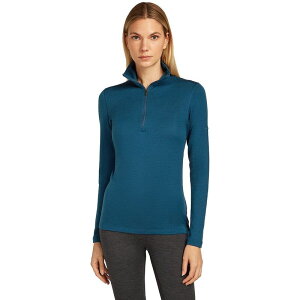 �A�C�X�u���[�J�[ ���f�B�[�X �g�b�v�X T�V���c Icebreaker Merino 260 Tech 1/2-Zip Top - Women's Atlantis