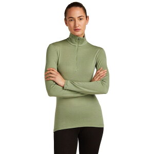 �A�C�X�u���[�J�[ ���f�B�[�X �g�b�v�X T�V���c Icebreaker Merino 260 Tech 1/2-Zip Top - Women's Lichen