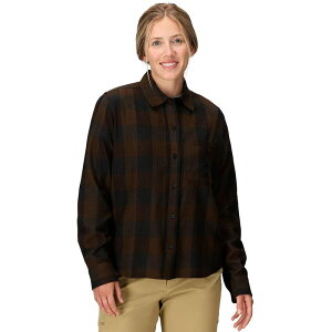 }[bg fB[X gbvX TVc Marmot Lightweight Flannel Shirt - Women's Hickory Nut/Black ubN