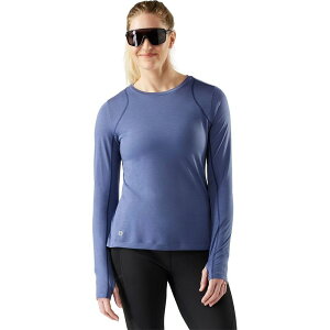 �X�}�[�g�E�[�� ���f�B�[�X �g�b�v�X T�V���c ���� Smartwool Active Long-Sleeve Shirt - Women's Nightfall Blue �u���[