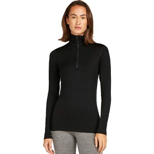 �A�C�X�u���[�J�[ ���f�B�[�X �g�b�v�X T�V���c Icebreaker Merino 200 Oasis 1/2-Zip Top - Women's Black �u���b�N