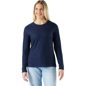 X}[gE[ fB[X gbvX TVc Smartwool Thermal Merino Rib Crew - Women's Nightfall Blue/Deep Navy lCr[
