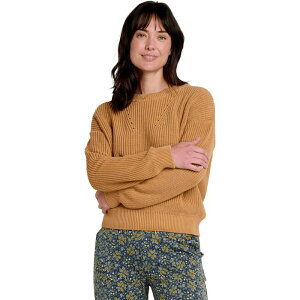 �h�[�h �A���h�R�[ ���f�B�[�X �A�E�^�[ �j�b�g�E�Z�[�^�[ �Z�[�^�[ Toad&Co Bianca Shaker Crew Sweater - Women's Camel �L������