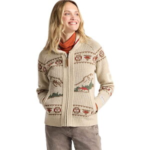 �y���h���g�� ���f�B�[�X �A�E�^�[ �j�b�g�E�Z�[�^�[ �E�[�� �J�[�f�B�K�� Pendleton Alpine Lambswool Zip-Up Cardigan - Women's Oatmeal Heather �w�U�[
