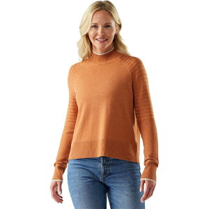 �X�}�[�g�E�[�� ���f�B�[�X �A�E�^�[ �j�b�g�E�Z�[�^�[ ���b�N�l�b�N �Z�[�^�[ Smartwool Edgewood Mock Neck Sweater - Women's Terracotta Heather �w�U�[