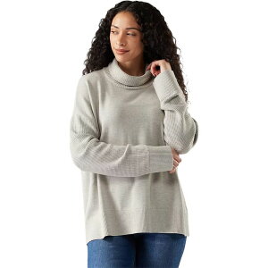 �X�}�[�g�E�[�� ���f�B�[�X �A�E�^�[ �j�b�g�E�Z�[�^�[ �Z�[�^�[ Smartwool Edgewood Cowl Neck Sweater - Women's Almond/Light Gray �O���[