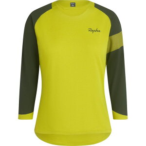 ���t�@ ���f�B�[�X �g�b�v�X �V���c �W���[�W�[ Rapha Trail 3/4-Sleeve Jersey - Women's Gecko Yellow/Deep Olive Green �C�G���[