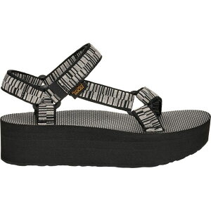 �e�o ���f�B�[�X �V���[�Y �T���_�� Teva Flatform Universal Sandal - Women's Digit Black/White �z���C�g