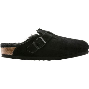 rPVgbN Y V[Y Xj[J[ Birkenstock Boston Shearling Lined Shoe - Men's Black-Black Suede ubN