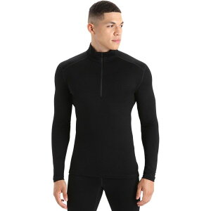 �A�C�X�u���[�J�[ �����Y �g�b�v�X T�V���c ���� Icebreaker Merino 260 Tech Long-Sleeve 1/2-Zip Top - Men's Black �u���b�N