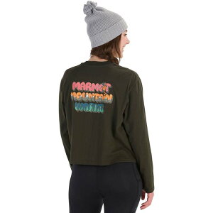 }[bg fB[X gbvX TVc _E  Marmot Downhill Marty Boxy Long-Sleeve T-Shirt - Women's Rosin Green O[