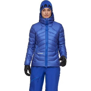 }[g fB[X AE^[ WPbgEu] t[fbhWPbg _E Mammut Eiger Nordwand Light Down IN Hooded Jacket - Women's Eiger Blue u[