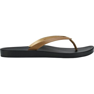 �I���J�C ���f�B�[�X �V���[�Y �T���_�� Olukai Lalahi Flip Flop - Women's Tan/Lava Rock �^��