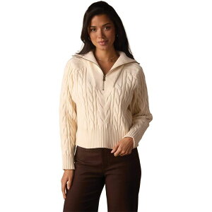 �m�[�}���u�����h ���f�B�[�X �A�E�^�[ �j�b�g�E�Z�[�^�[ �n�[�t�W�b�v The Normal Brand Lola Everyday Quarter Zip - Women's Cream �N���[��