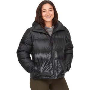 }[bg fB[X AE^[ WPbgEu] t[fbhWPbg _E Marmot Guides Down Hooded Jacket - Women's Black ubN