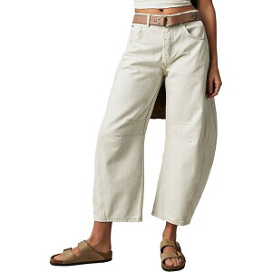 �t���[�s�[�v�� ���f�B�[�X �{�g���X �J�W���A���p���c Free People Good Luck Mid Rise Barrel Pant - Women's Milk