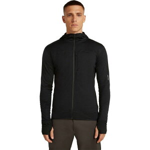 �A�C�X�u���[�J�[ �����Y �g�b�v�X T�V���c �t���[�X Icebreaker Merino Blend 300 RealFleece Descender LS Zip Top - Men's Black �u���b�N