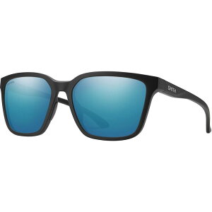 X~X Y ANZT[ TOXEACEFA Smith Shoutout ChromaPopolarized Sunglasses Matte Black-Chromapopolarized Blue Mirror ubN