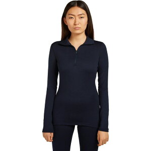 �A�C�X�u���[�J�[ ���f�B�[�X �g�b�v�X T�V���c Icebreaker Merino 260 Tech 1/2-Zip Top - Women's Midnight Navy �l�C�r�[