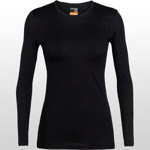 �A�C�X�u���[�J�[ ���f�B�[�X �g�b�v�X T�V���c Icebreaker 200 Oasis Long Sleeve Crewe - Women's Black �u���b�N