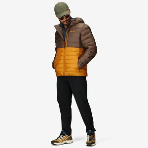 �}�[���b�g �����Y �A�E�^�[ �W���P�b�g�E�u���]�� �t�[�f�b�h�W���P�b�g �_�E�� Marmot Highlander Down Hooded Jacket - Men's Claystone/Honey Glaze