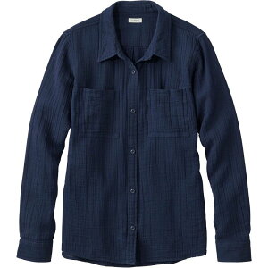 �G���G���r�[�� ���f�B�[�X �g�b�v�X T�V���c ���� L.L.Bean Cloud Gauze Long-Sleeve Shirt - Women's Classic Navy �l�C�r�[