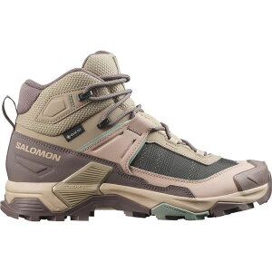 �T������ ���f�B�[�X �V���[�Y �u�[�c�E���C���u�[�c Salomon X Ultra 5 Mid GTX Hiking Boot - Women's Iron/Desertan/Green Milieu �O���[��