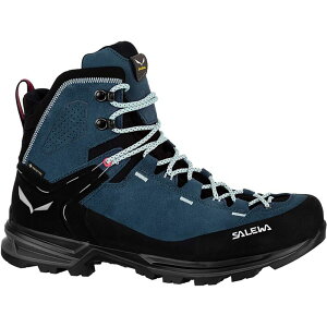 �T���� ���f�B�[�X �V���[�Y �u�[�c�E���C���u�[�c Salewa Mountain Trainer 2 Mid GTX Backpacking Boot - Women's Dark Denim/Black �u���b�N