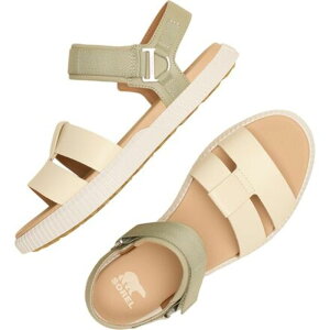 �\���� ���f�B�[�X �V���[�Y �T���_�� �A���N�� SOREL Onave Ankle Strap Flat Sandal - Women's Dusty Twill/Honey White �z���C�g
