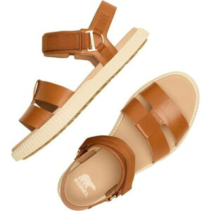 �\���� ���f�B�[�X �V���[�Y �T���_�� �A���N�� SOREL Onave Ankle Strap Flat Sandal - Women's Iced Tea/Gum 16